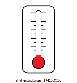 Blank empty thermometer icon. Clipart image isolated on white background