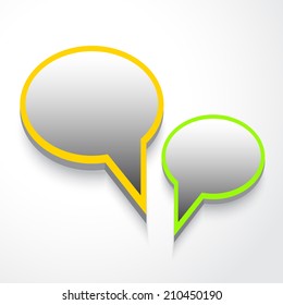 Blank empty vector speech bubbles 