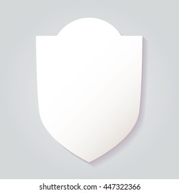 Blank empty white paper frame with soft shadow isolated on gray background. For your text or photo. Vector illustration