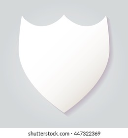 Blank empty white paper frame with soft shadow isolated on gray background. For your text or photo. Vector illustration