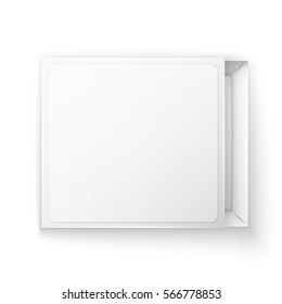 Blank empty white paper packaging