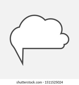 Blank empty white speech bubble
