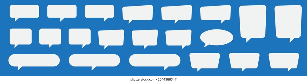 Blank empty white speech bubbles. Cartoon word balloon. Comic speech bubbles.