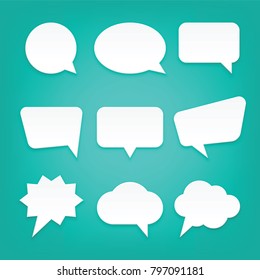 Blank Empty White Speech Bubbles