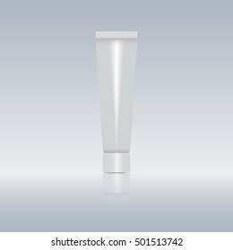 Blank empty white toothpaste tube
