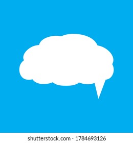 Blank empty white vector speech bubble Dialog sign chat symbol
