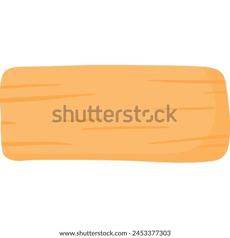 Blank Empty Wood boards on stick flat for travel and holiday element decoration cute cartoon vector illustration isolated on white background
