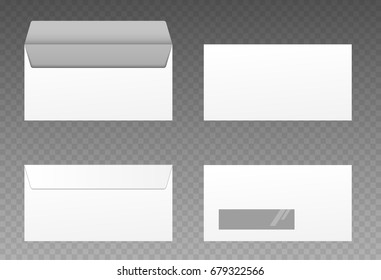 Blank envelope business card design. Empty letter document isolated.