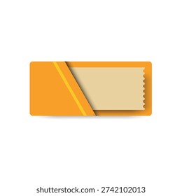 Blank envelope with coupon template clipart