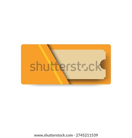 Blank envelope with coupon template isolated