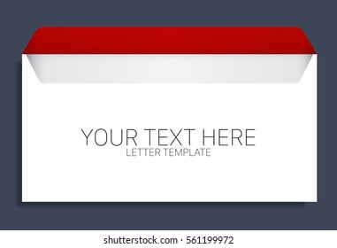 Blank envelope template with space for text