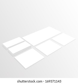 Blank Envelopes Business card and folder.