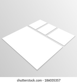 Blank Envelopes Business card and folder. 
