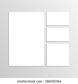 Blank Envelopes Business card and folder. 