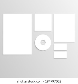 Blank Envelopes Business card and folder. 