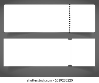 Blank event concert ticket mockup template. Concert, party or festival ticket design template.