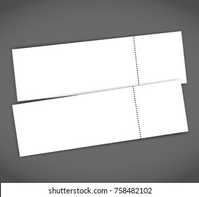 Blank Event Concert Ticket Mockup Template. Concert, Party Or Festival Ticket Design Template.