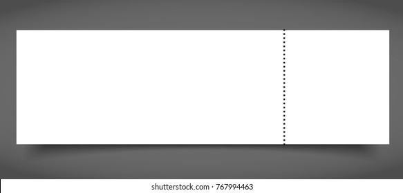 Blank event concert ticket mockup template. Concert, party or festival ticket design template.