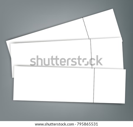 blank event concert ticket mockup template stock vector royalty