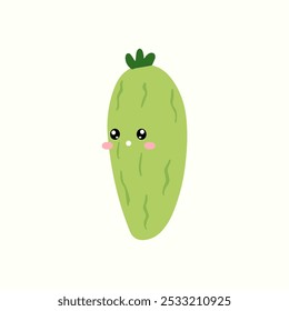 blank expression cucumber cartoon design illustration