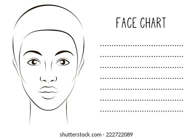 Blank with face for makeup artist
