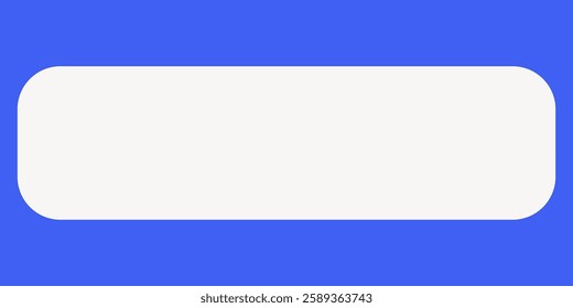 Blank Facebook-style notification bar with a blue background and white rounded rectangle. Simple, clean design for social media, notifications, and alerts. Frame vector with copy space.