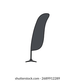 Ilustración vectorial en blanco de la bandera de la pluma para la Plantilla al aire libre del diseño de la exhibición de la publicidad y del márketing del acontecimiento