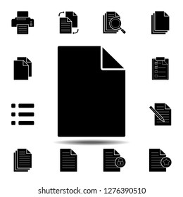 blank file icon. Simple glyph vector element of web, minimalistic icons set for UI and UX, website or mobile application