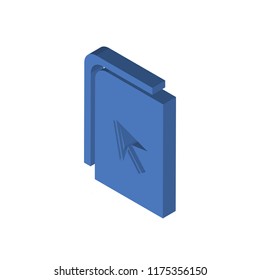 Blank File isometric left top view 3D icon