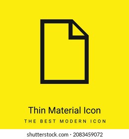 Archivo en blanco icono de material amarillo brillante mínimo