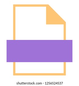 Blank file types icons in simple flat style for user interface. Quick and easy recolorable shape. Vector illustration a graphic element.