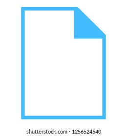 Blank file types icons in simple flat style for user interface. Quick and easy recolorable shape. Vector illustration a graphic element.