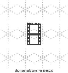 Blank film strip. Celluloid icon.