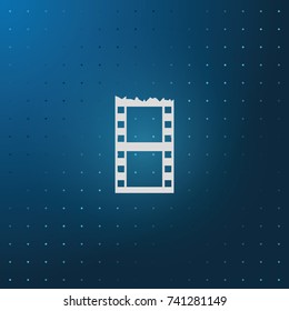 Blank film strip. Celluloid icon.