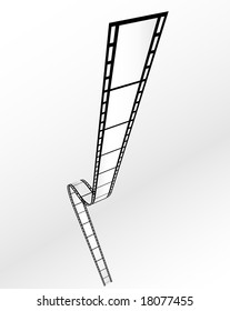 tira de película en blanco - vector
