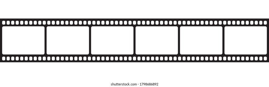 blank film strip. Vector illustration isolated on white background