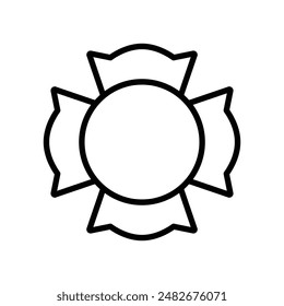 Blank Fire Department Badge Icon Set Emergency Services Illustrations for Safety and Security