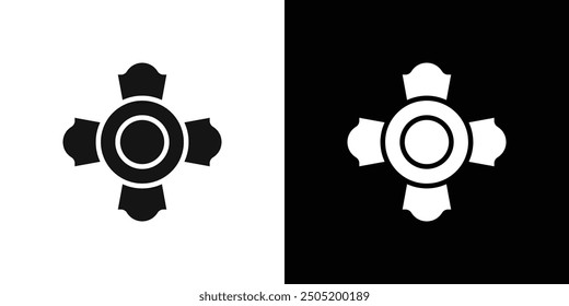 Blank Fire Department badge icon logo set vector