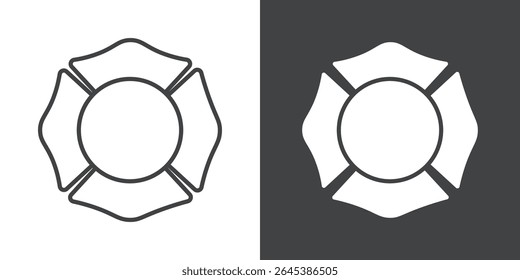 Em branco ícone do emblema do Corpo de Bombeiros símbolo ilustração logotipo