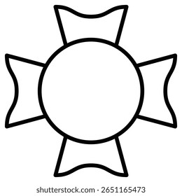 Ícone em branco do emblema do Corpo de Bombeiros Marca de logotipo isolada da estrutura de tópicos