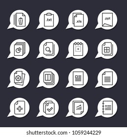 Blank flat line icon. Management file simple illustration.