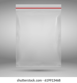 Blank Flat Poly Clear Bag Filled Plastic Polyethylene Pouch Packaging With Zipper,