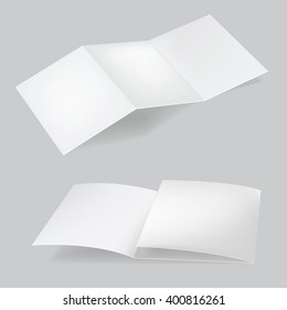 Blank  fliers, leaflets, brochures. Mock up, vector illustration