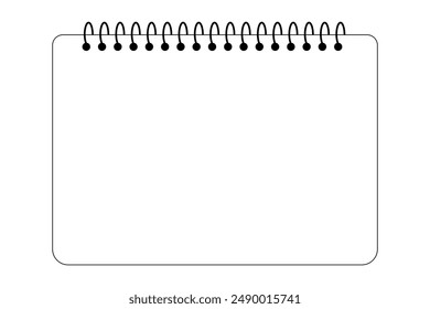 Blank flip cards with spiral binding for calendar or note taking concept vector