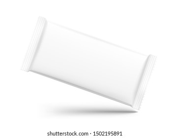 Blank flow pack isolated on white background. Realistick vector illustration. Vector illustration template ready for your desing. It can be use for presentation packaging, promo, adv and etc.