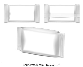 Blank Flow Pack Isolated On White Background. EPS10 Vector