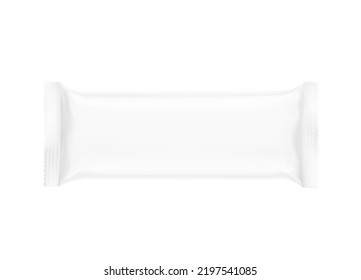 Blank flow pack mockup. Vector illustration isolated on white background. It can be used in the adv, promo, package, etc. EPS10.