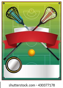 A blank flyer template for a lacrosse event. Vector EPS 10 available.