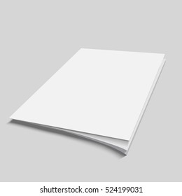 Blank Flying Cover Of Magazine Book Booklet Brochure Illustration Isolated Mock Up Template Ready For Your Design Vector eps 10