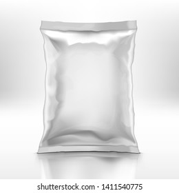 Blank Foil Doy Pillow Pack. EPS10 Vector